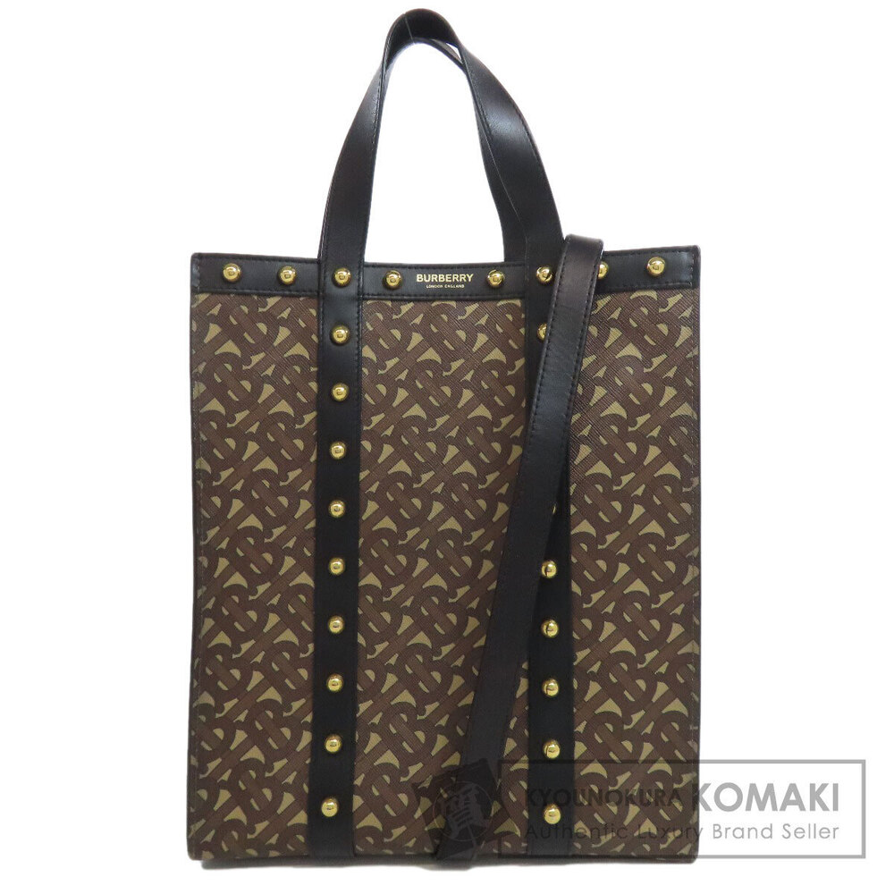 Burberry TB Logo Tote Bag Leather